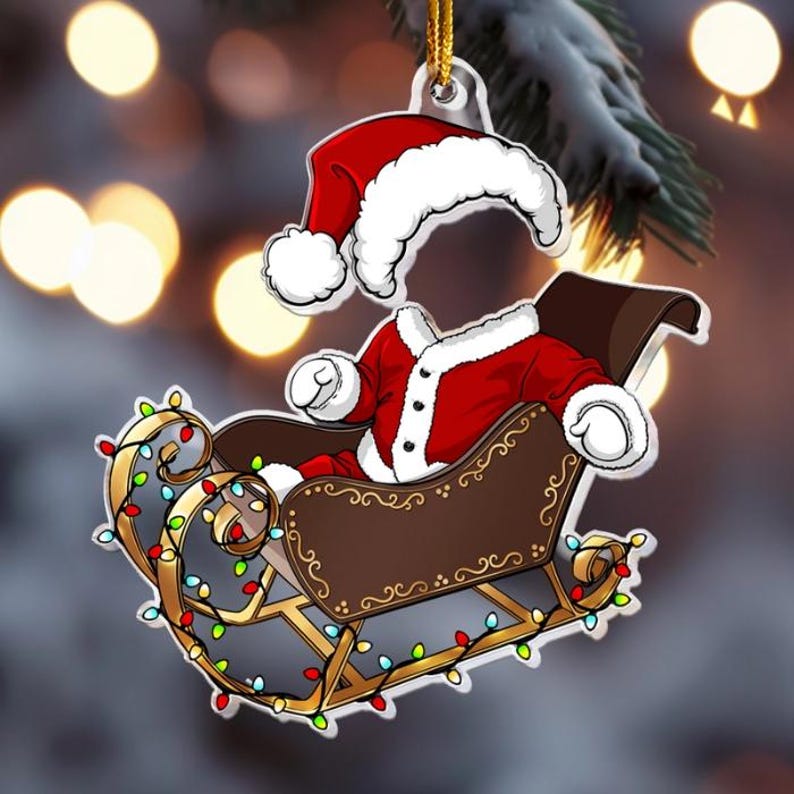 Adorable Newborn Baby Personalized Photo Ornament, 2024 Baby Christmas