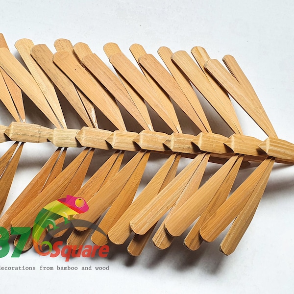 Ensemble de 10 décorations de libellules en bambou auto-équilibrées non peintes 15 cm pour réception de mariage – cadeaux de mariage, cadeaux pour lui, cadeaux pour bébé.