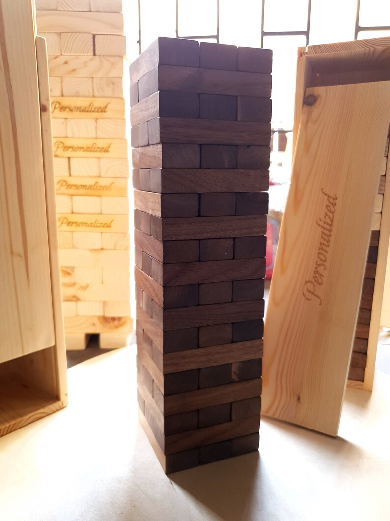 Personalized Giant Tumbling Timbers Jenga Blocks Game With Etsy Ireland