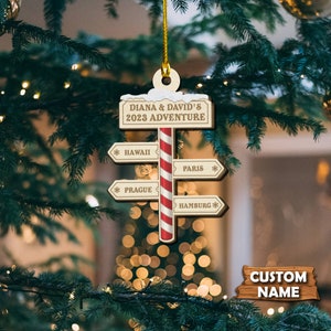 Our Adventure 2023 - Personalized Wooden Ornament, Custom Adventure Ornament, Funny Ornament,  Christmas Ornament, Xmas Tree Decor