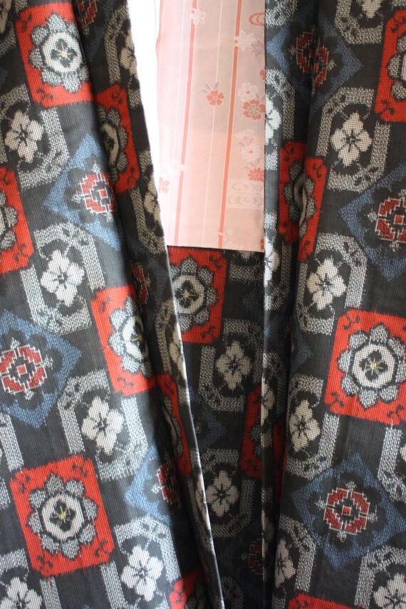 Vintage Haori Jacket, Tsumughi Haori Kimono Jacke… - image 6