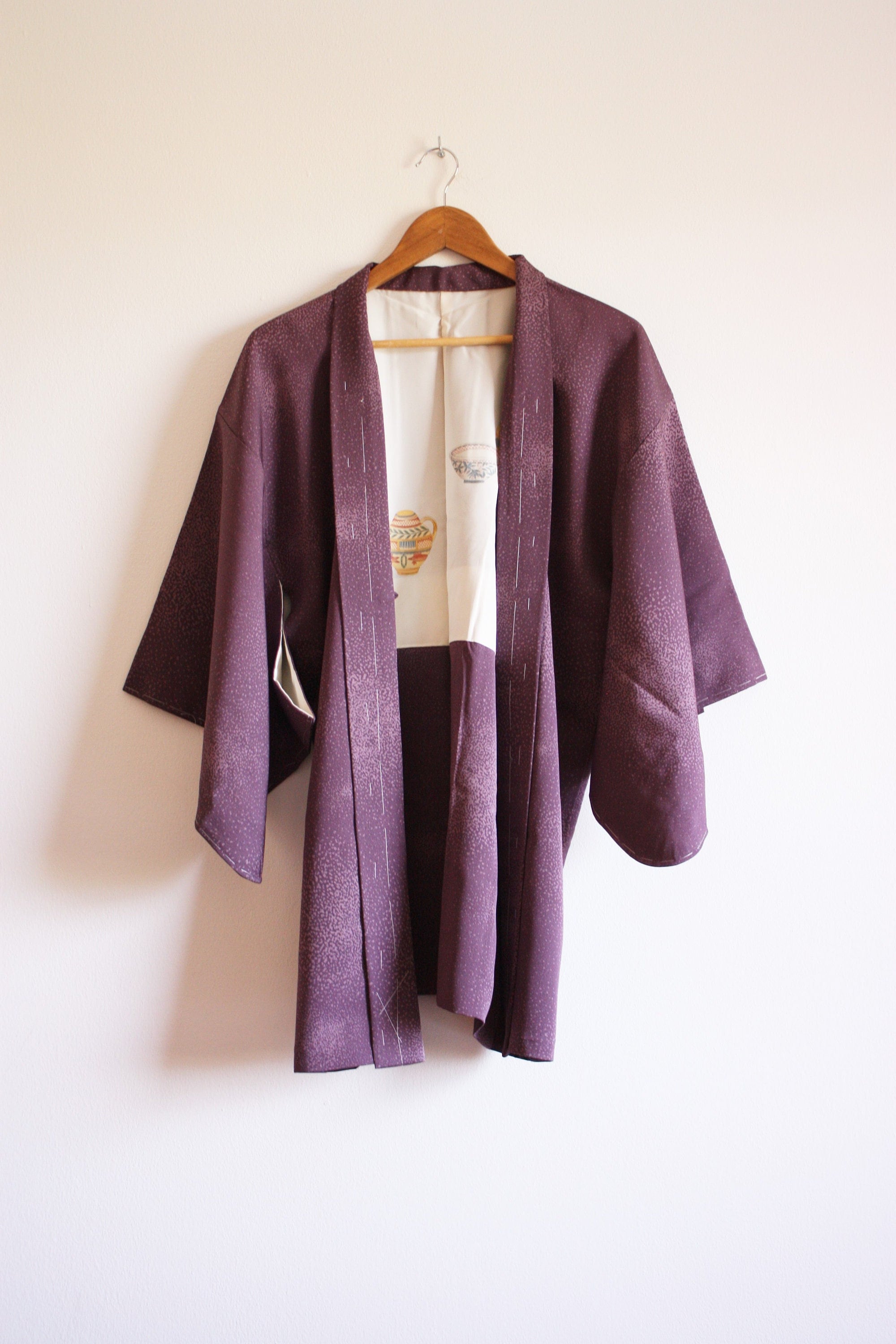 Silk HAORI With Himo (Cord) Women Japanese Vintage Kimono Jacket /943 ...