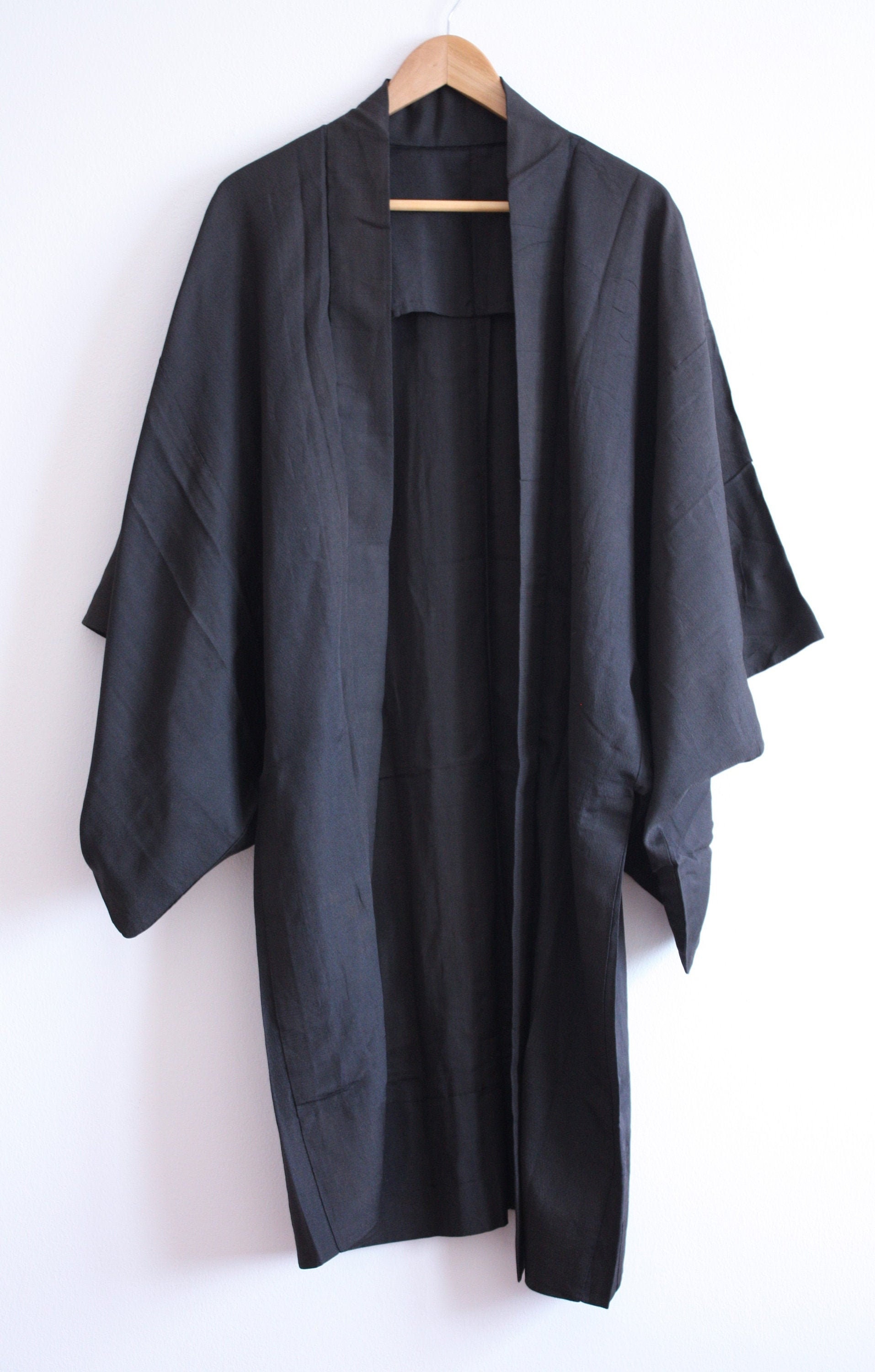 Black Sheer Haori Kimono for Men Vintage Japanese Haori | Etsy