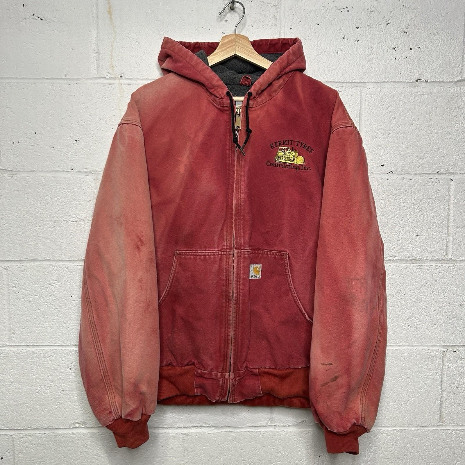 Red Carhartt Active Jacket - Etsy