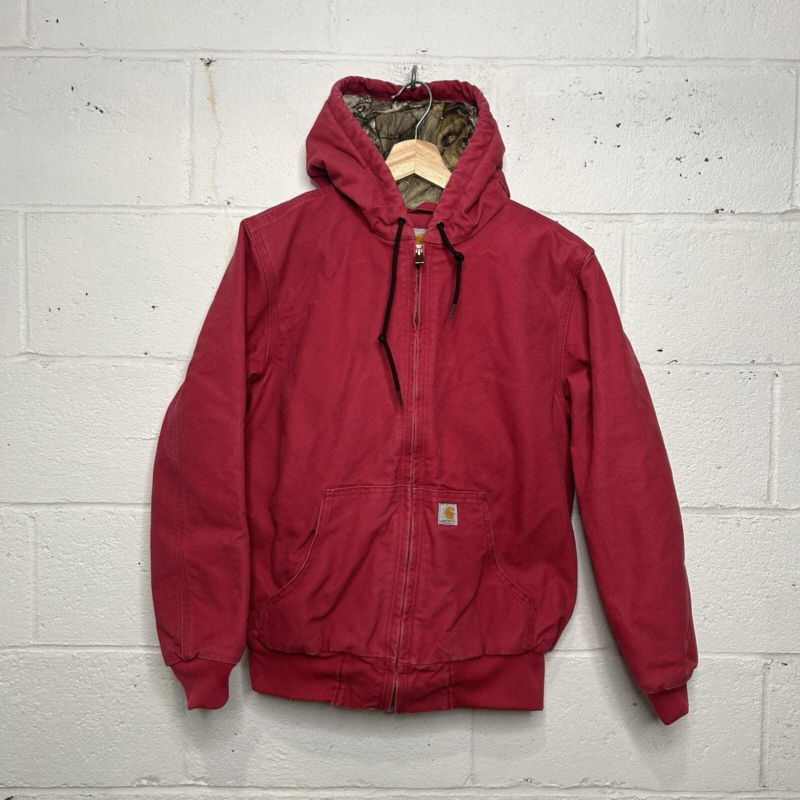 Red Carhartt Active Jacket - Etsy Australia