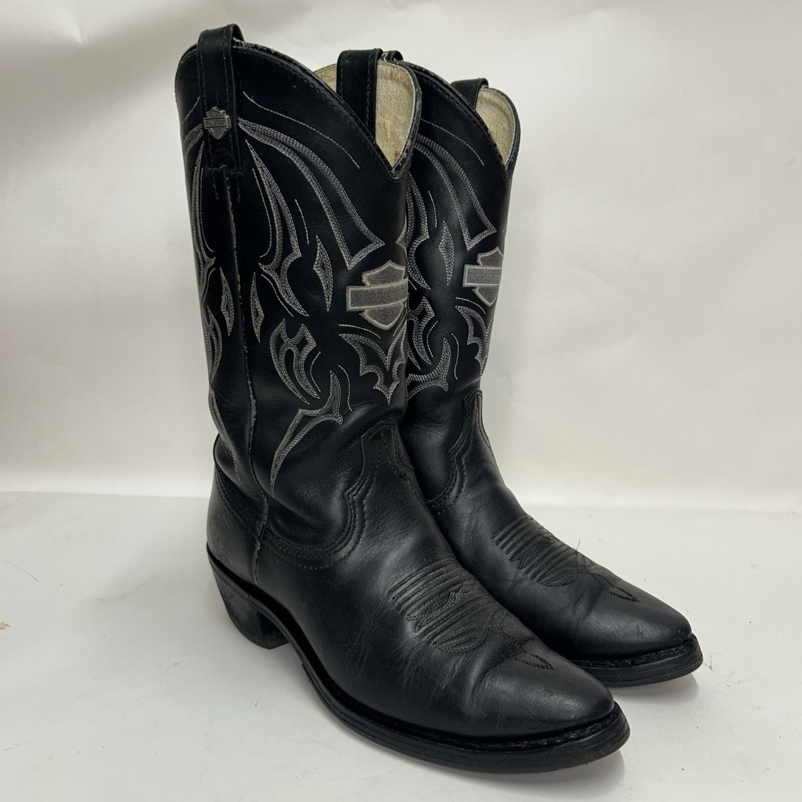 Harley Davidson ブラックロングブーツ y2k 平成ギャル Y2k Harley Davidson Boots - Etsy