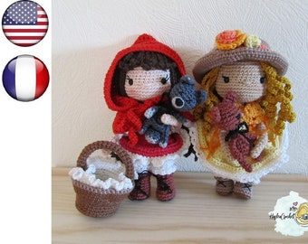 Amigurumi Crochet Doll Pattern Bundle: Red Riding Hood & Goldilocks (PDF)