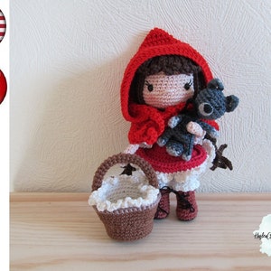 Little red riding hood crochet doll pattern in English and French | amigurumi pattern | doll crochet pattern | crochet pattern