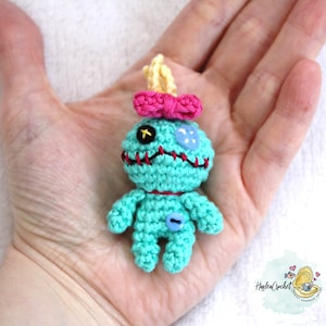 Modèle de poupée Amigurumi au crochet : Lilo et Scrump la tahitienne en anglais et en français image 8