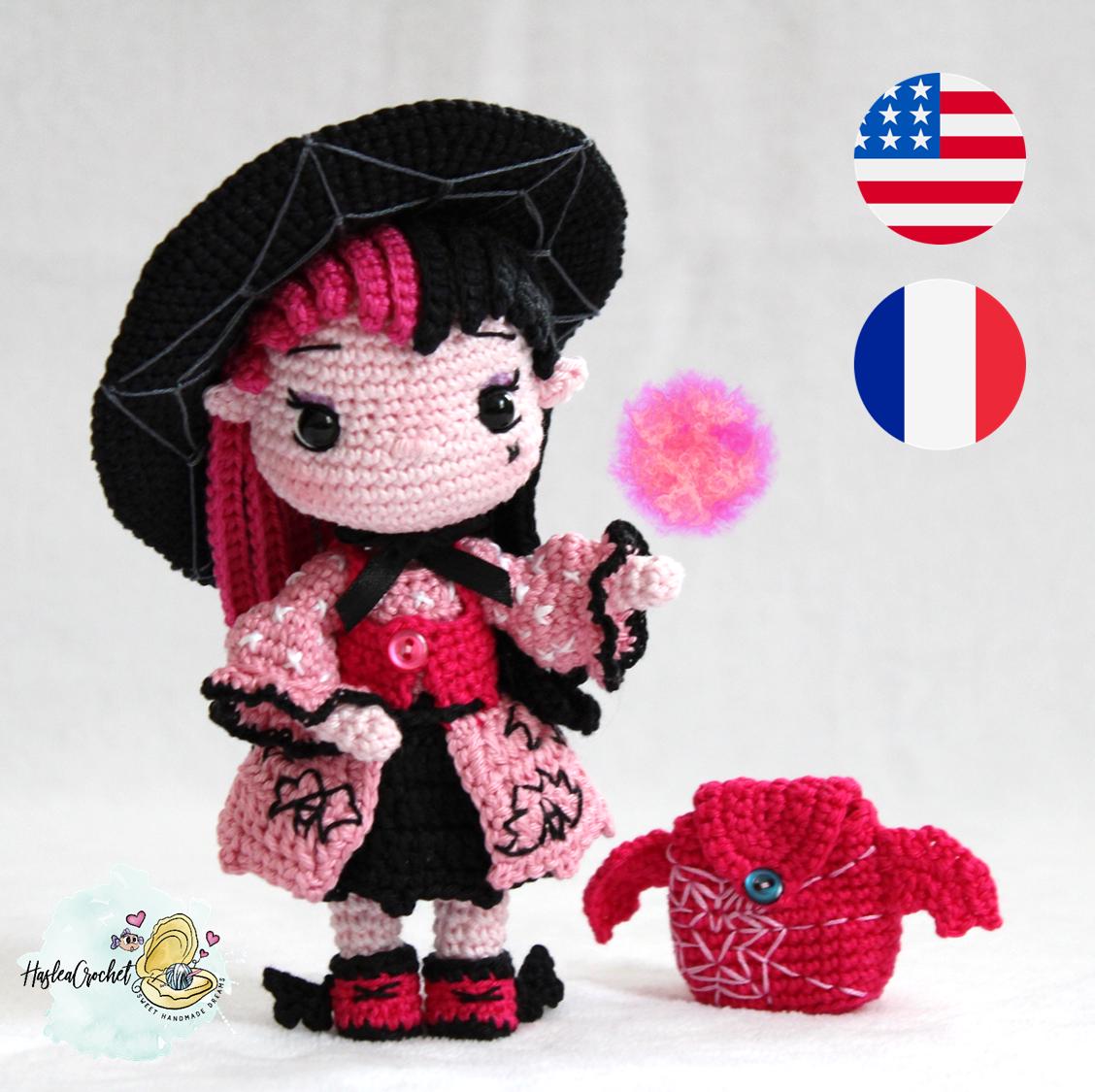 33 Horror Crochet Patterns for Spooky Decor, Gifts, and Creepy-Cute Makes 33 Amigurumi doll crochet Pattern: Draculaura the vampire