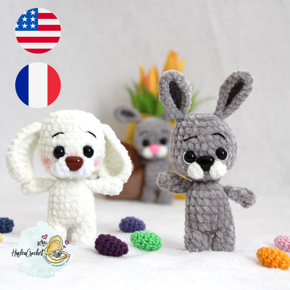 34 Crochet Rabbit Patterns with Baskets, Keychains, and Rattles 1 Amigurumi crochet doll Pattern: Easter rabbit keychain