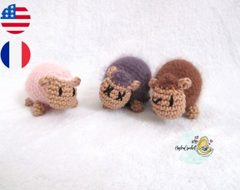 Amigurumi little sheep crochet pattern in English and French