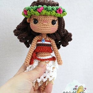 Bundle Lilo & Moana Amigurumi doll crochet Pattern in English and French image 5