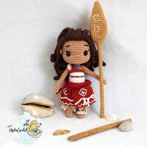 Bundle Lilo & Moana Amigurumi doll crochet Pattern in English and French image 8