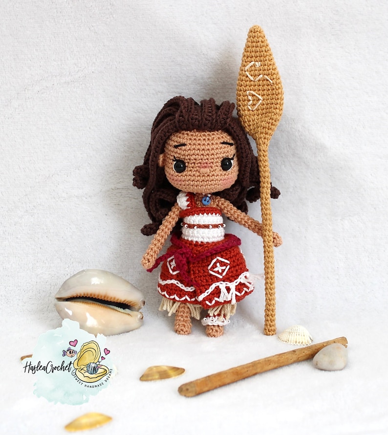 Bundle Lilo & Moana Amigurumi doll crochet Pattern in English and French image 8