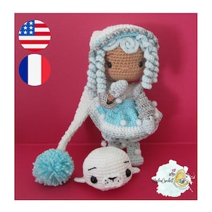 Amigurumi crochet Pattern : O&#39;Fairy Winter doll in English and French | doll crochet pattern | crochet pattern | amigurumi pattern