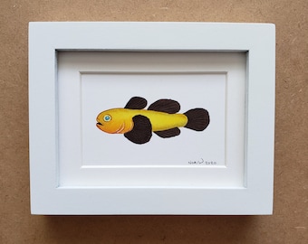 Panda Goby miniature drawing