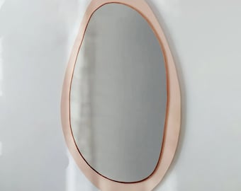 mumu handmade mirror, wall decor, modern wall decor, irregular mirror, asymmetrical mirror, organic mirror, aesthetic mirror wall decor