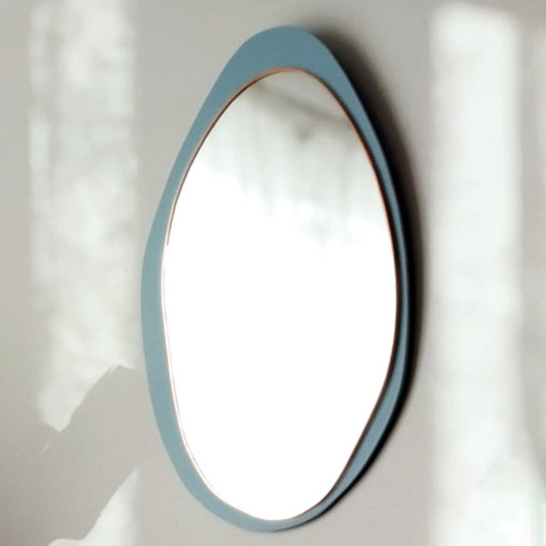 Decorazione Da Parete Asimmetrica Di Metà Secolo Cornice In Legno A Specchio Decorazione Da Parete Estetica Irregolare Per Camera Da Letto, Soggiorno, Bagno, Ingresso  15 - 7
