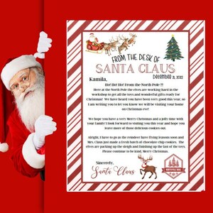 Carta de Papá Noel / Carta Editable / Descargar / Carta de Papá Noel Imprimible