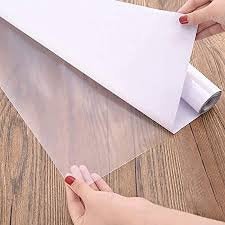 Book Cover Film Roll Clear Plastic Sticky Back Self Adhesive Grid Protector 
