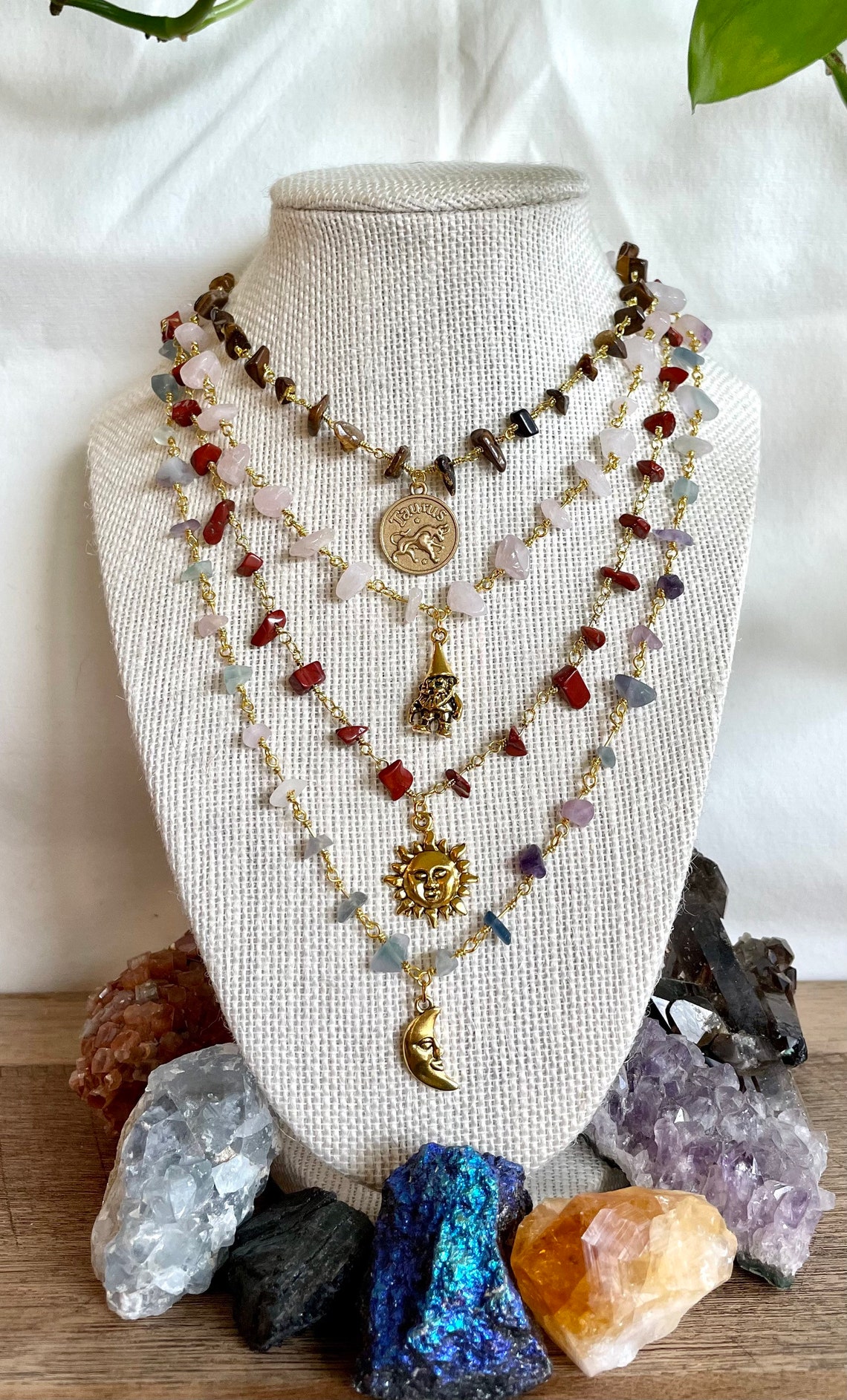 Gold crystal chain Clearance