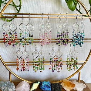 Lizzie McGuire Crystal Beaded Chandelier Earrings | Hippie Boho Indie | Crystal Jewelry | Hippie Jewelry | Bohemian Jewelry