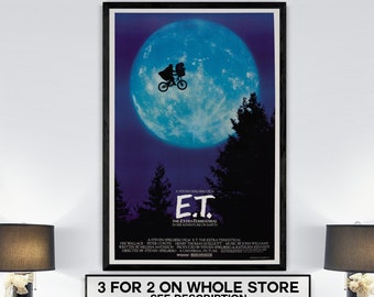 The Extra-Terrestrial UFO Movie Poster Art Print Canvas Painting Wall Decor E.T The Extra-Terrestrial UFO Movie Poster Art Print Canvas Painting Wall Decor E.T