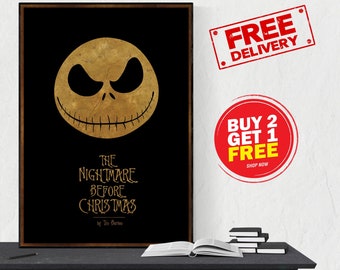 "the nightmare before christmas" Tim Burton's classic movie poster a1a2a3a4size "the nightmare before christmas" Tim Burton's classic movie poster a1a2a3a4size
