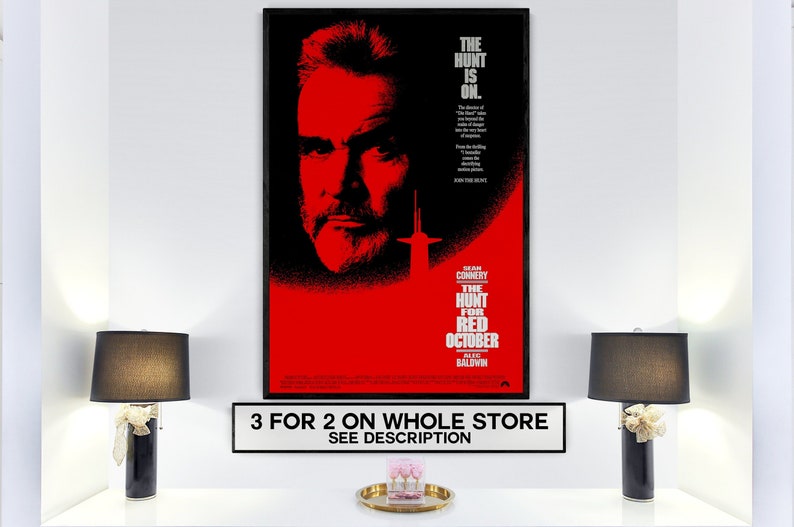 The Hunt For Red October Movie Poster No1 1990 Etsy