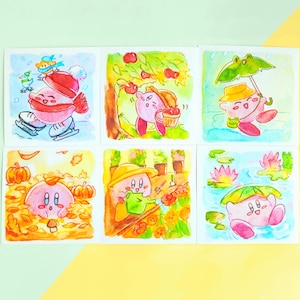 Kirby Watercolor Prints - Small Square 10x10cm