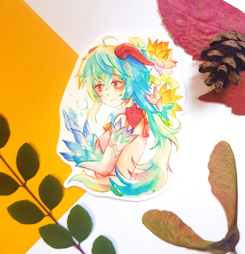 Ganyu Genshin Impact Bookmark Bookmark + Sticker