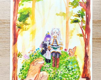 Frieren und Farn | Aquarell Druck | A4