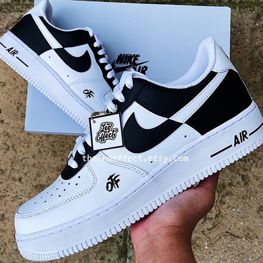 Air Force 1 Dark (Customized) – Dripped Boutique