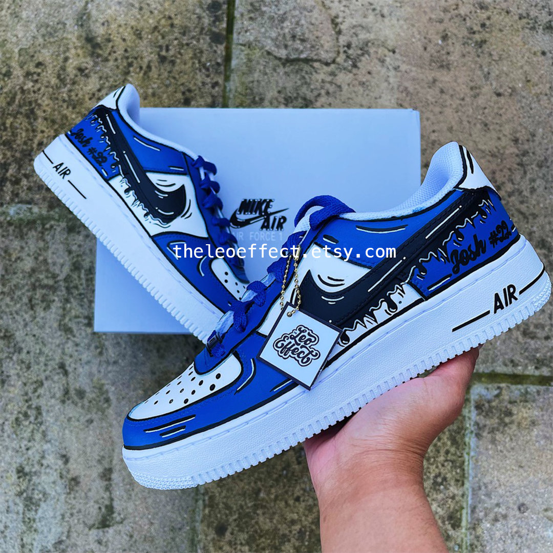 Air Force 1 Dark (Customized) – Dripped Boutique