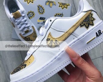 Custom Air Force 1 Mid/Low x Metallic Gold ‘Mandala Gold’