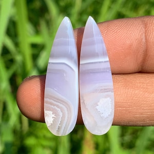 CALCEDONIA PÚRPURA Pares / Mejor calidad / Perfecto para regalo / Curación / Estilo de moda / de Indonesia