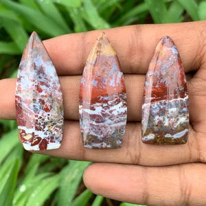 Red Jasper Cabochon, 3 Pcs, | perfect for a gift for valentine
