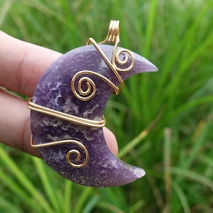 GRAPE AGATE WIRE Wrape, Pendant Crystals | perfect for gifts