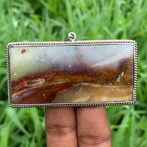 Pendant Petrified Wood | necklace | Stainles | gift