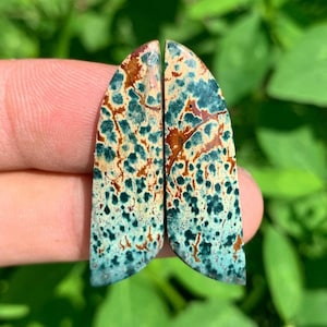 Morning Dew Jasper Pairs cabochon | naturals from indonesia