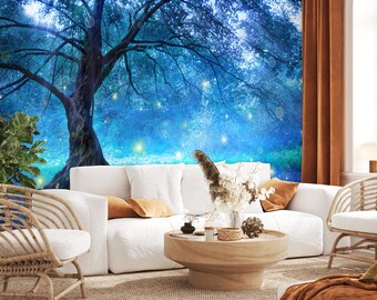 Tree Wallpaper Nature Forest Removable Non Woven Peel And Stick Self Adhesive Landscape Wall Mural Fototapete