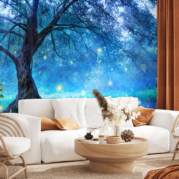 Tree Wallpaper Nature Forest Removable Non Woven Peel And Stick Self Adhesive Landscape Wall Mural Fototapete