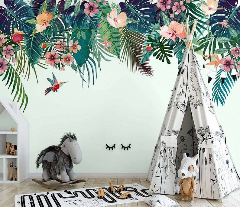 Tropical 40% OFF Cheap Sale Flower Wallpaper Self Adhesive Stick Removable Manufacturer regenerated product Peel And