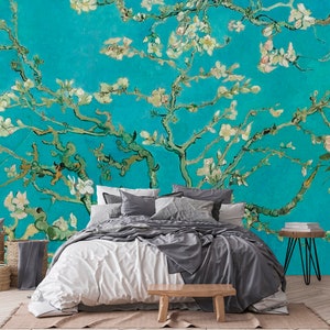 Van Gogh Wallpaper Almond Blossom Floral Peel and Stick Self Adhesive Removable Chinoiserie Print Wall Mural