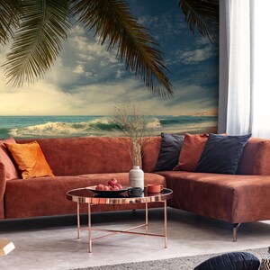 Sea Wallpaper Ocean Beach Sunset Nature Peel and Stick Self Adhesive Removable mural de pared carta da parati papier peint Wall Mural image 3