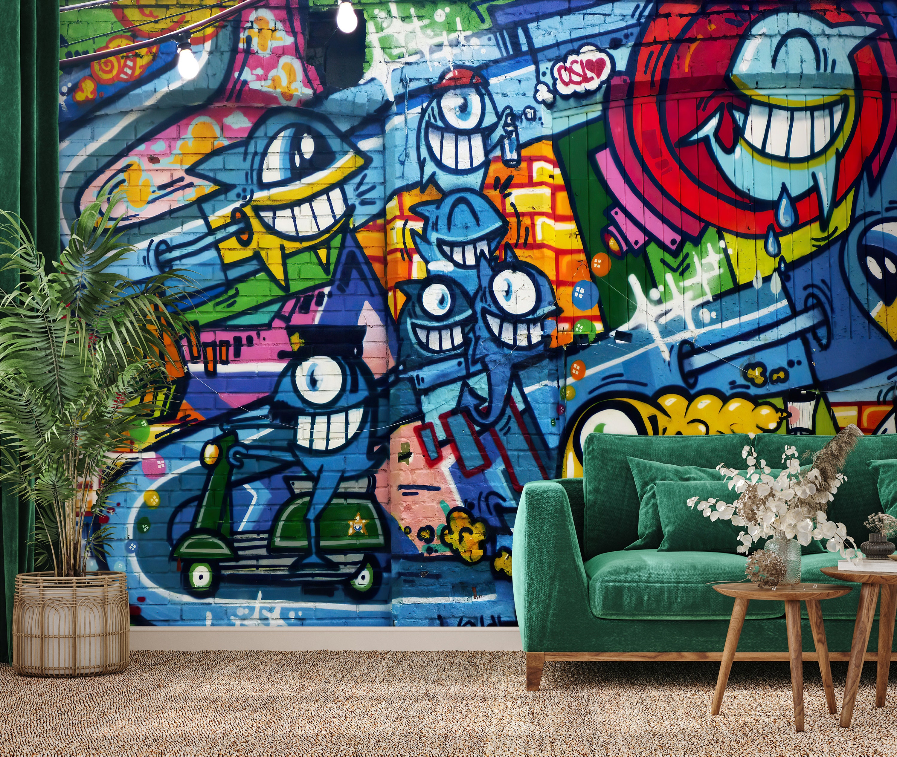 Graffiti Wallpaper Abstract Art Line Drawing Peel and Stick Self Adhesive  Removable Mural De Pared Carta Da Parati Papier Peint Wall Mural -   Israel