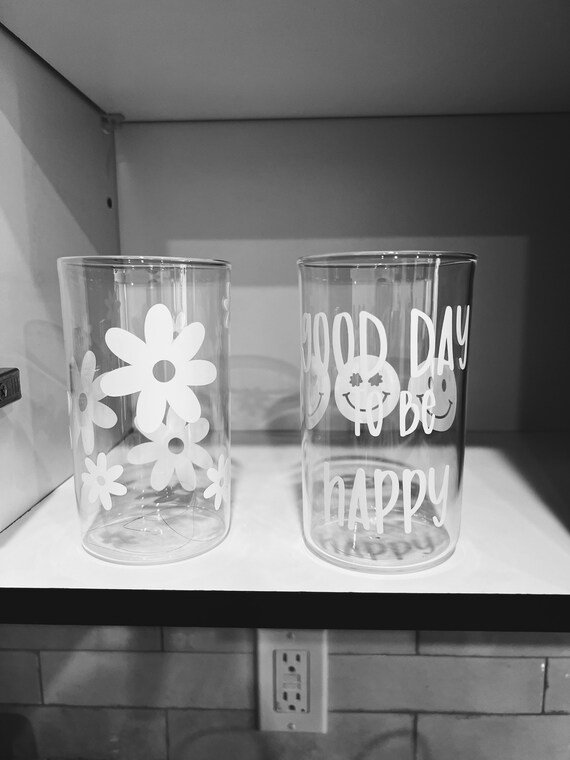 Custom Glass Can Cup Etsy