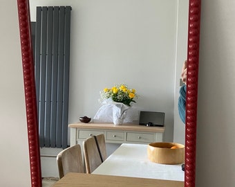 Hand Painted Bobbin Mirror – Custom Color, Bespoke Size