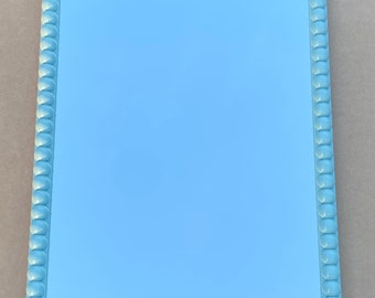 Handmade Bobbin Mirror, F&B Green Blue Finish (50x70cm)